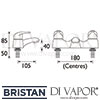 Bristan Java Bath Filler Tap Dimensions